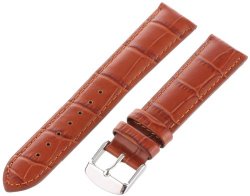 Hadley-Roma Men’s MSM898RR-200 20-mm Tan Alligator Grain Leather Watch Strap