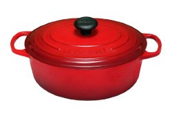 Le Creuset Signature Enameled Cast-Iron 6-3/4-Quart Oval French (Dutch) Oven, Cherry