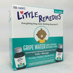 Little Remedies Gripe Water Herbal Supplement for Stomach Discomfort, Colic & Hiccups, 2 – 2oz bottles