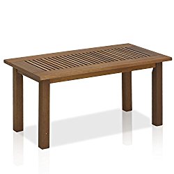 Furinno Tioman Hardwood Outdoor Coffee Table in Teak Oil